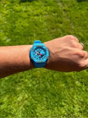 G-SHOCK Men’s Turquoise Blue Sport Watch - Durable Casual Timepiece